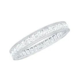 3/4 CT Moissanite Eternity Wedding Band