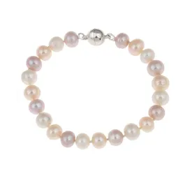 8-9mm Multicolour Freshwater Pearl Bracelet with Magnetic Clasp