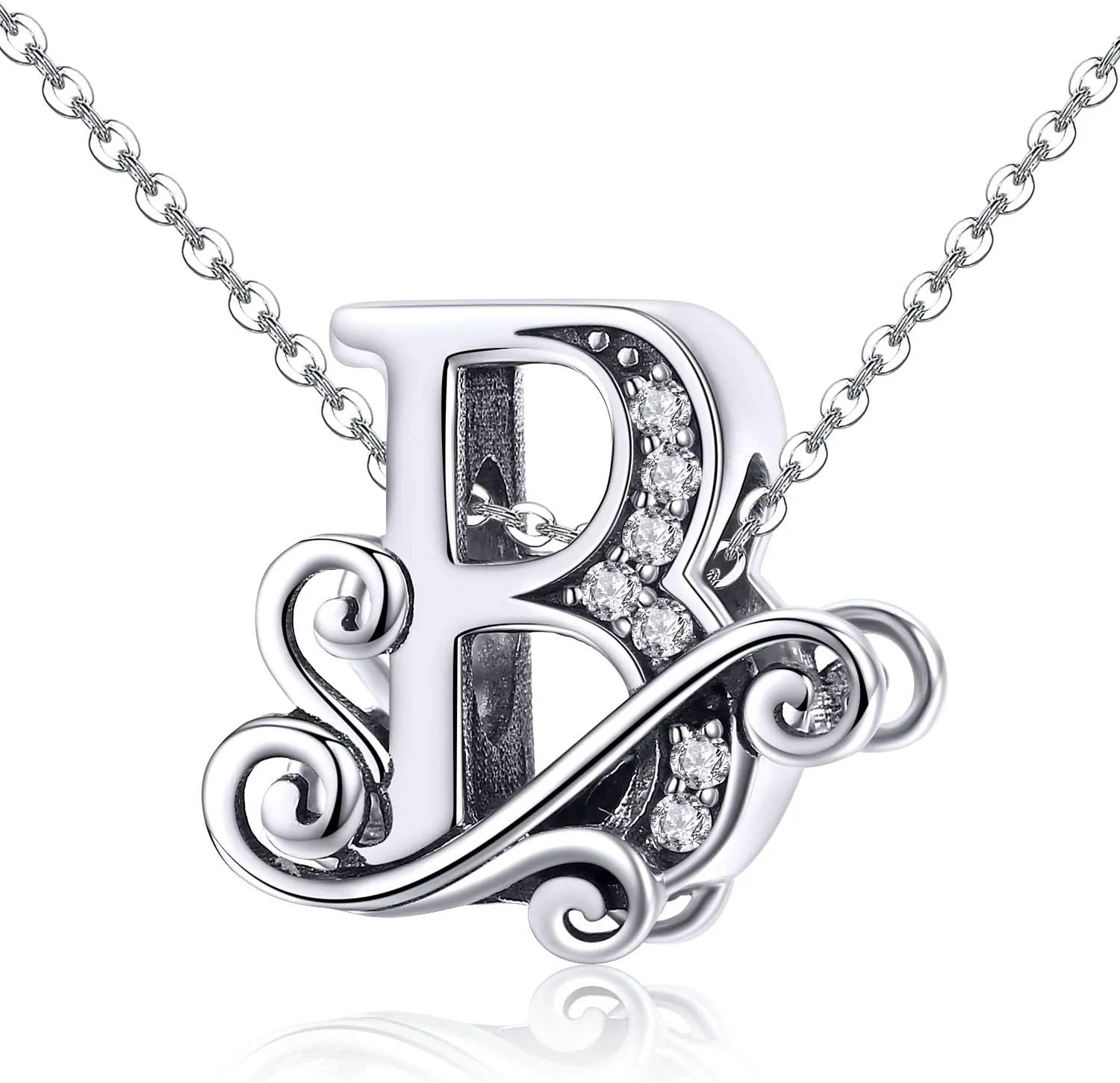 925 Sterling Silver Letter Charms for Pandora Bracelets Alphabet Initial Beads Jewelry Gift for Women