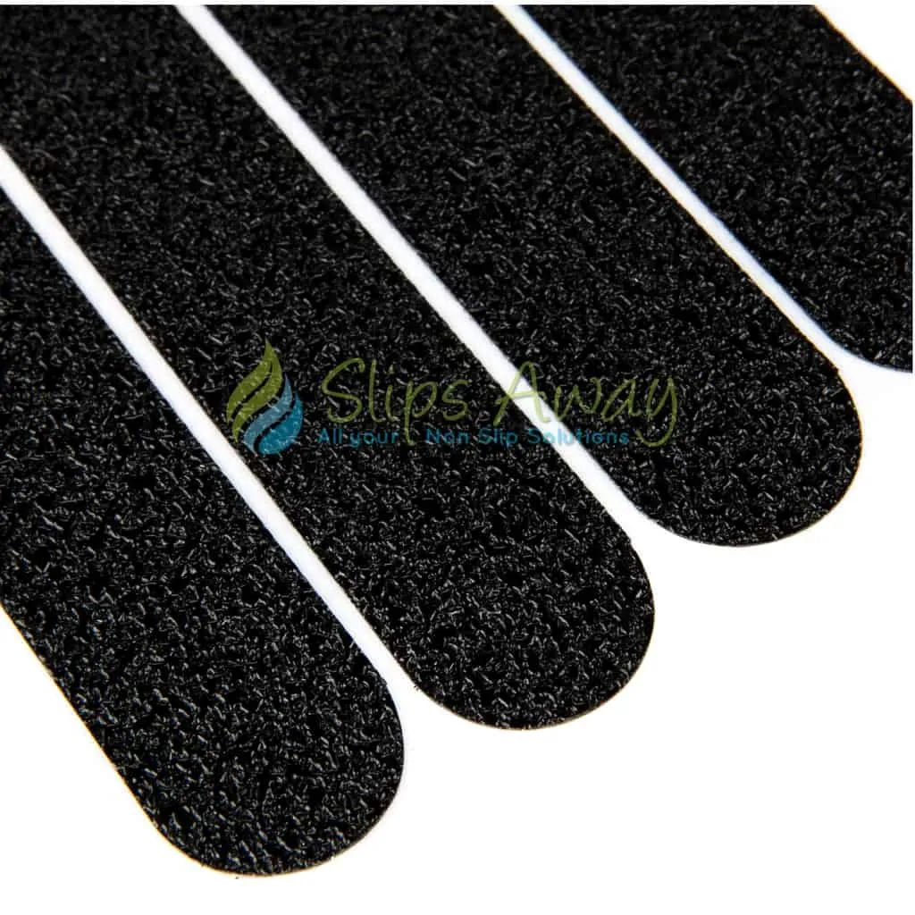 Anti Slip Bath & Shower Stickers – 8x Black Strips