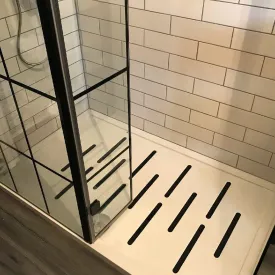 Anti Slip Bath & Shower Stickers – 8x Black Strips