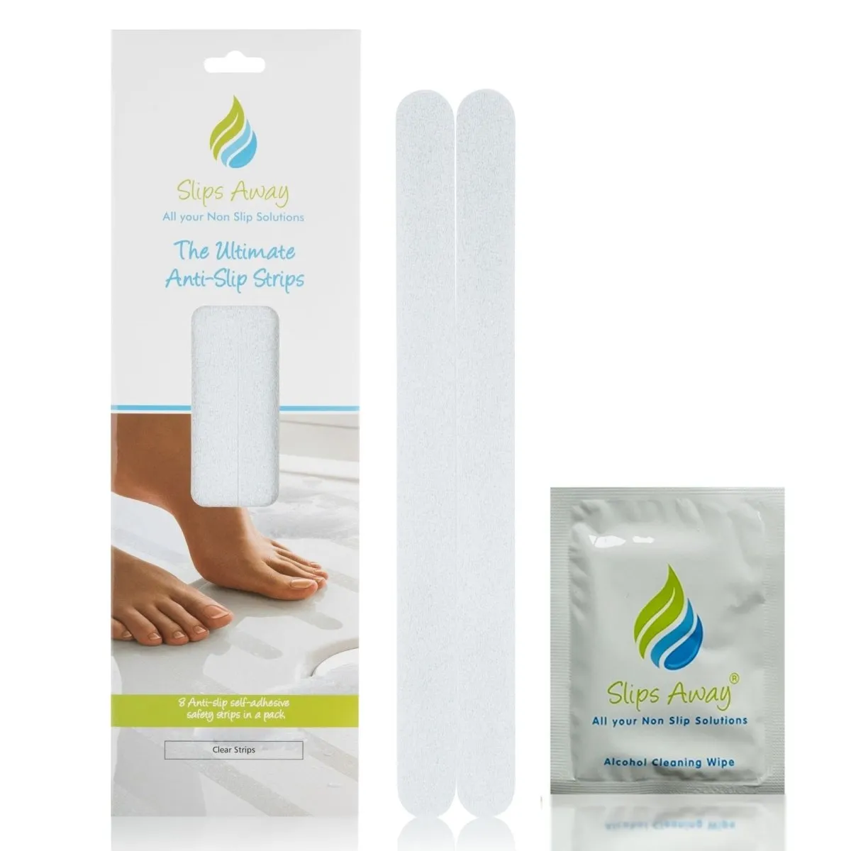 Anti Slip Bath & Shower Stickers – 8x Clear Strips