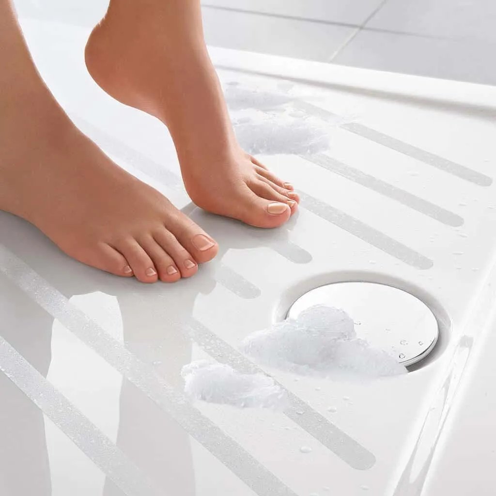 Anti Slip Bath & Shower Stickers – 8x Clear Strips