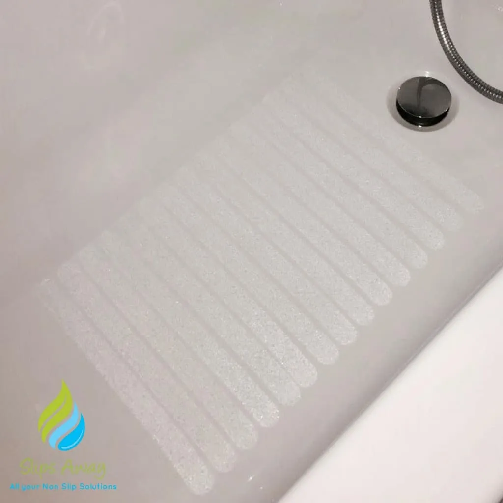 Anti Slip Bath & Shower Stickers – 8x Clear Strips
