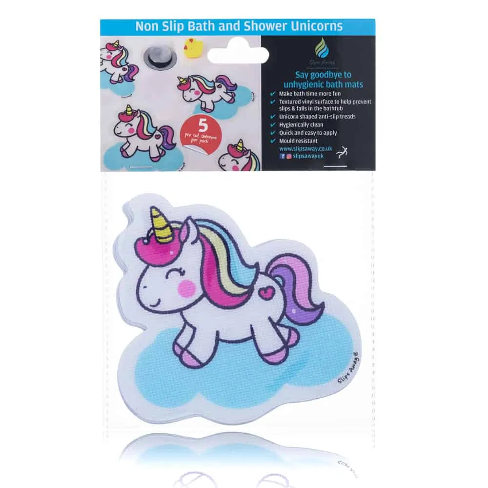 Anti Slip Kids Bath Stickers - Cute Unicorn ( 5x Pack )