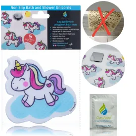 Anti Slip Kids Bath Stickers - Cute Unicorn ( 5x Pack )