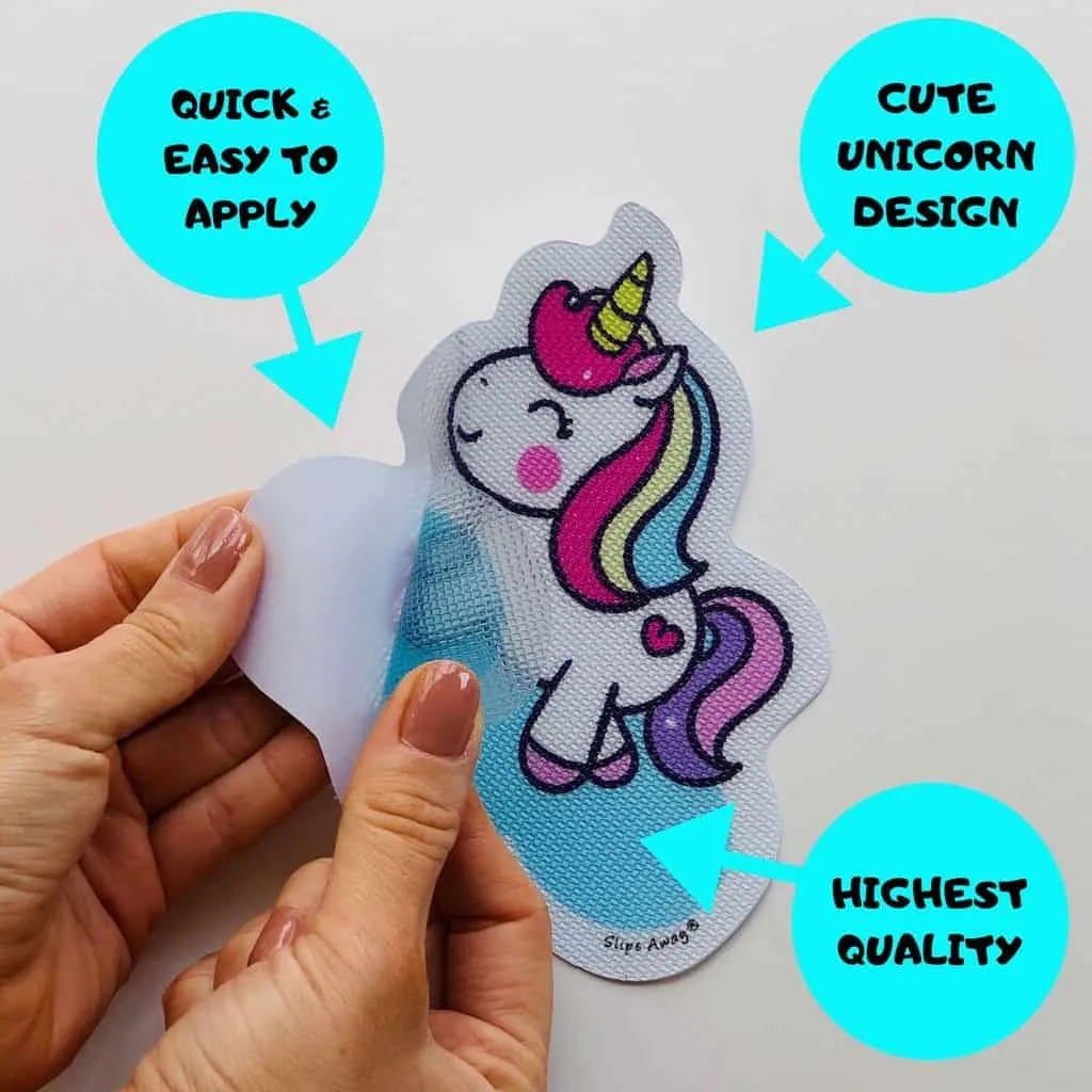 Anti Slip Kids Bath Stickers - Cute Unicorn ( 5x Pack )