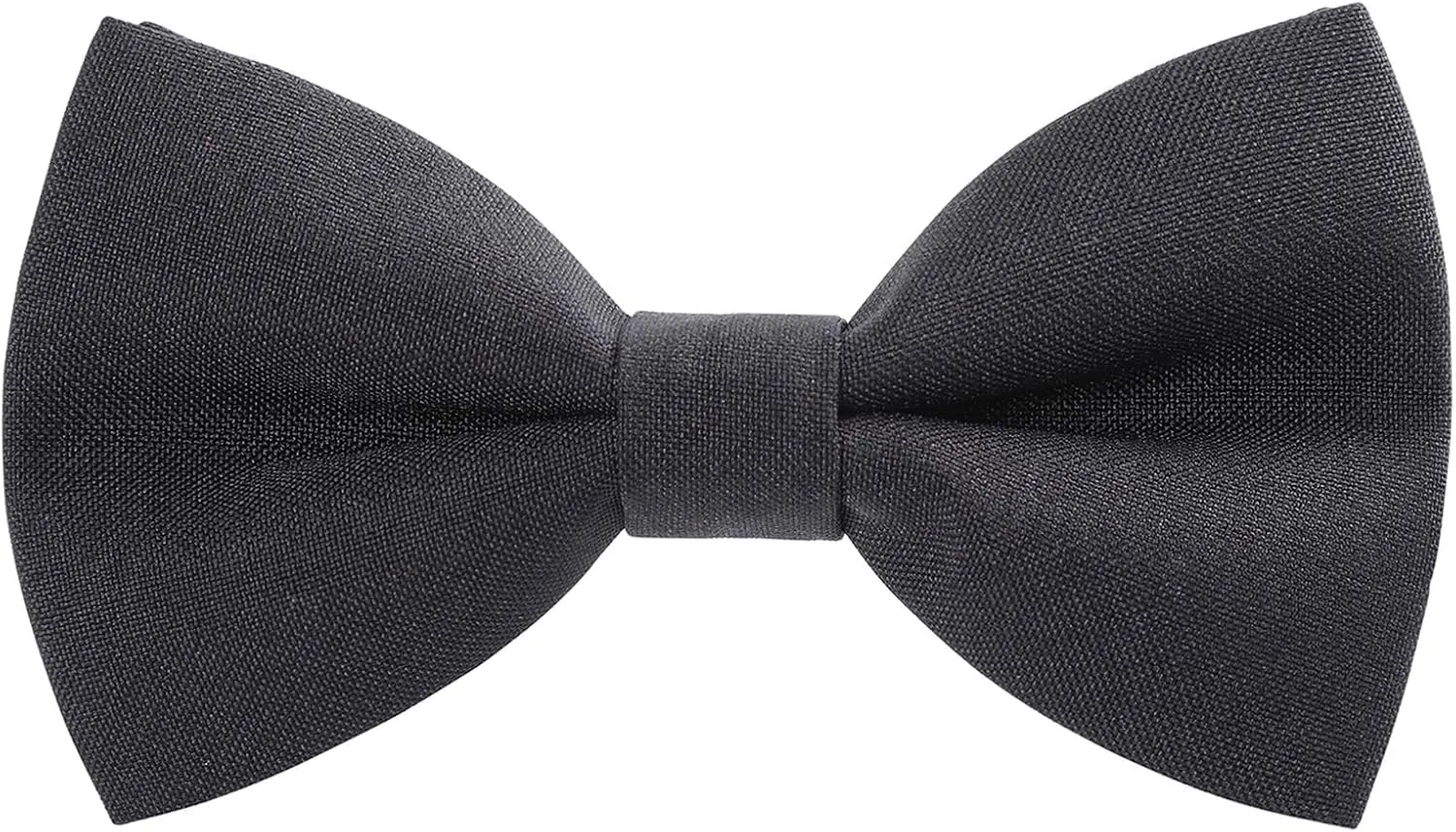 AWAYTR Boys Child Kids Bow ties - Adjustable Pre Tied Solid Color Wedding Party Bowties (Black)