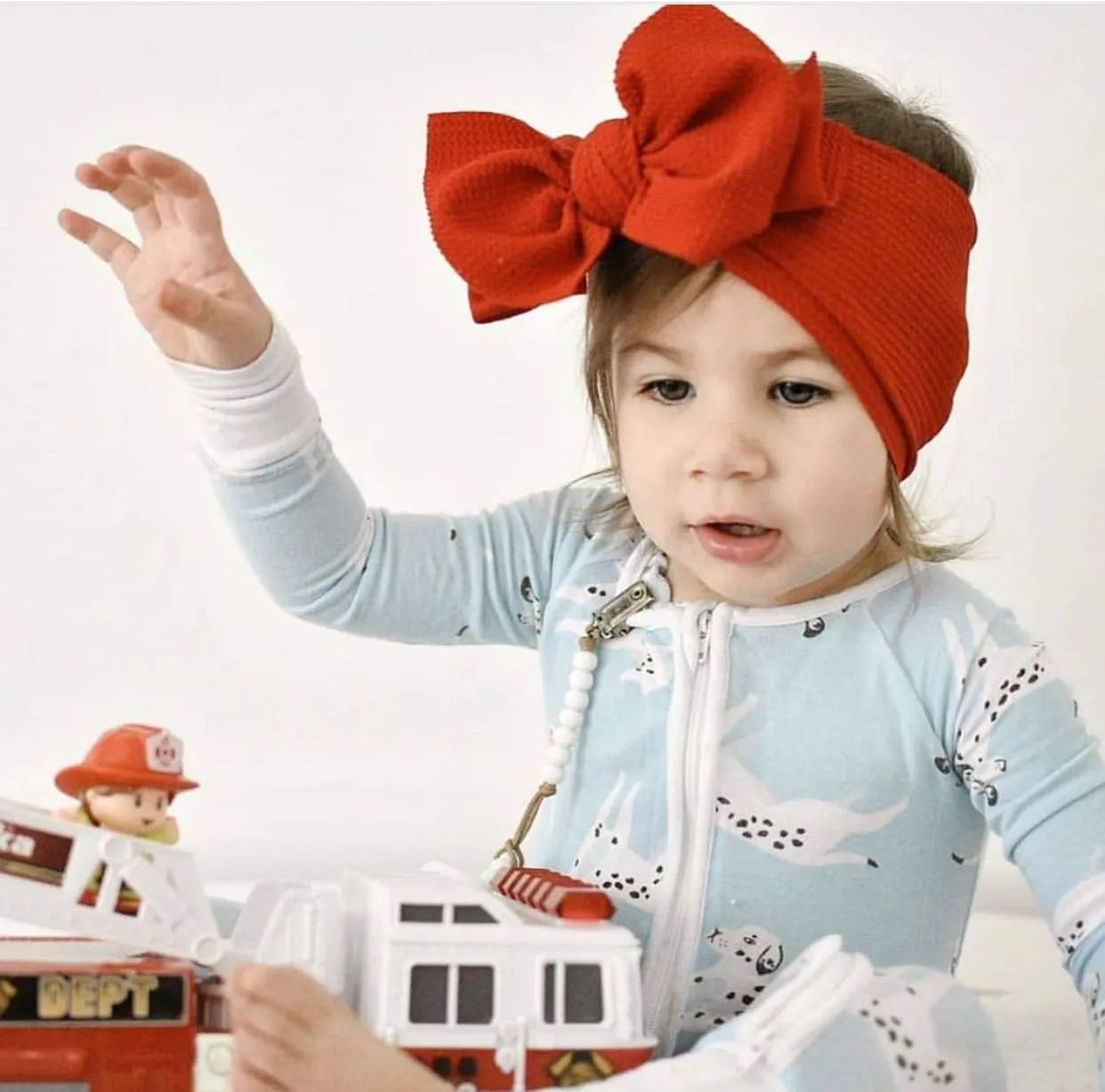 Baby Girl Bow Headbands Newborn Hairband Baby Turban Knotted Elastic Headwrap for Toddler Hair Accessories (AA01-8PCS