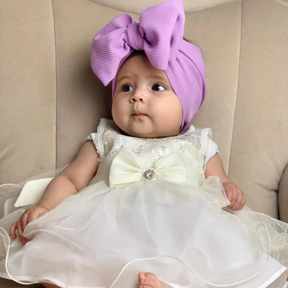 Baby Girl Bow Headbands Newborn Hairband Baby Turban Knotted Elastic Headwrap for Toddler Hair Accessories (AA01-8PCS