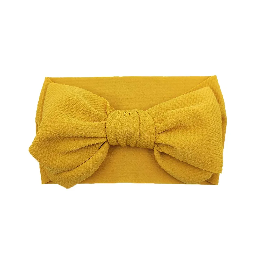 Baby Girl Bow Headbands Newborn Hairband Baby Turban Knotted Elastic Headwrap for Toddler Hair Accessories (AA01-8PCS