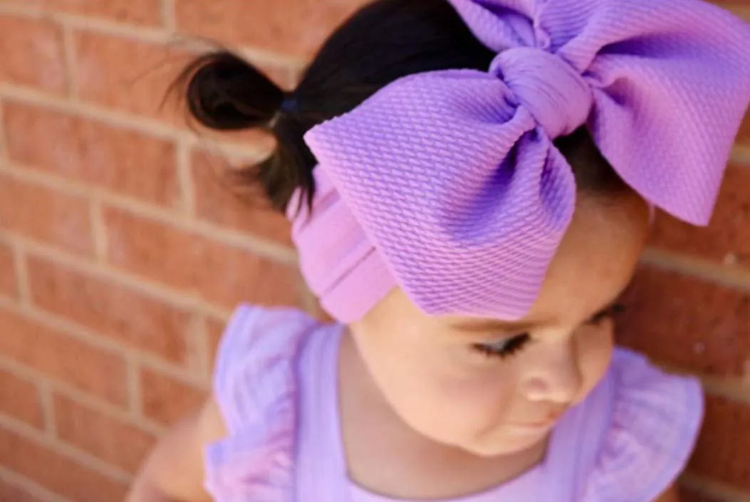 Baby Girl Bow Headbands Newborn Hairband Baby Turban Knotted Elastic Headwrap for Toddler Hair Accessories (AA04-8PCS)