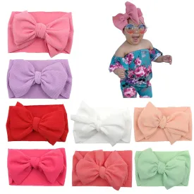 Baby Girl Bow Headbands Newborn Hairband Baby Turban Knotted Elastic Headwrap for Toddler Hair Accessories (AA04-8PCS)