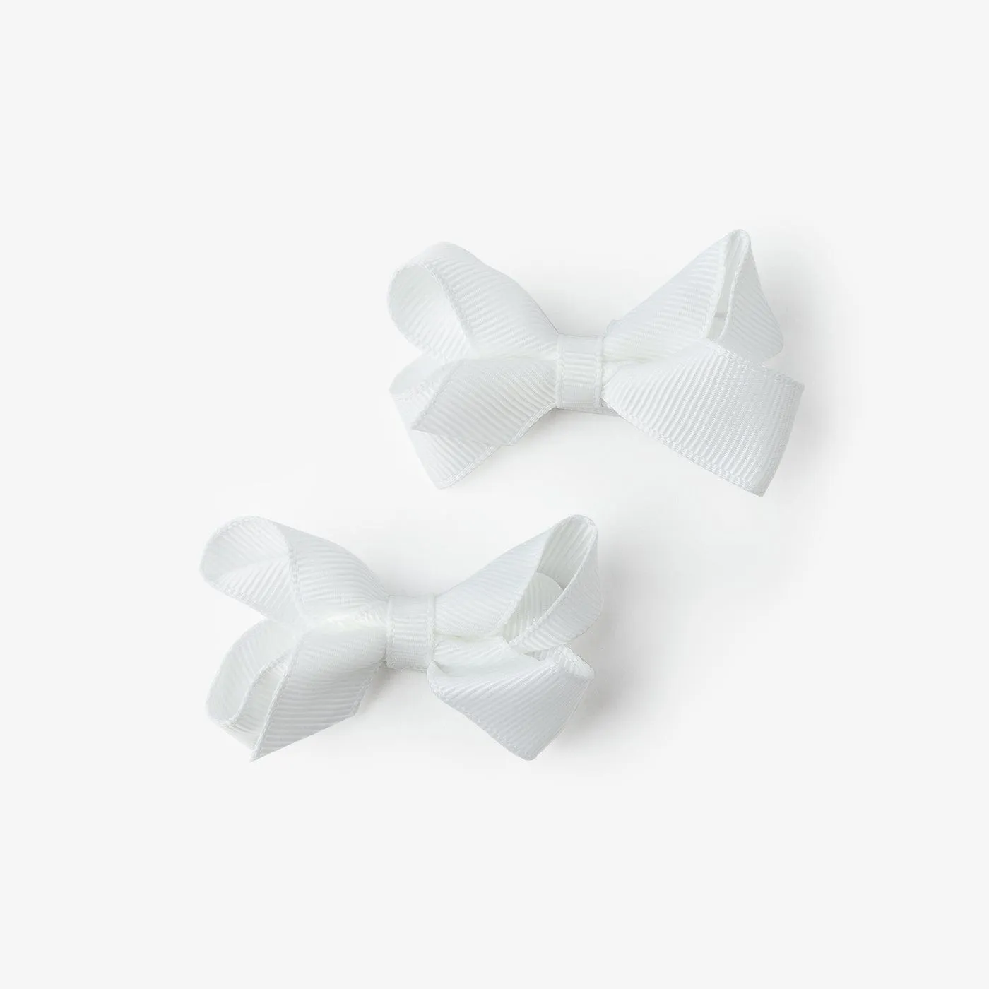 Baby's White Bow Hairpin Set
