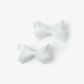 Baby's White Bow Hairpin Set