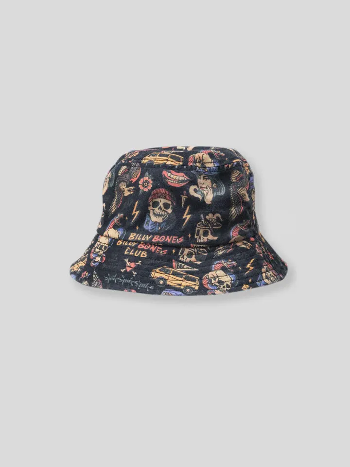 Billy Bones Club Club Flash Bucket Hat - Black