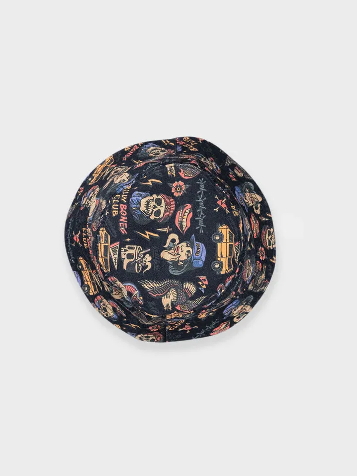 Billy Bones Club Club Flash Bucket Hat - Black