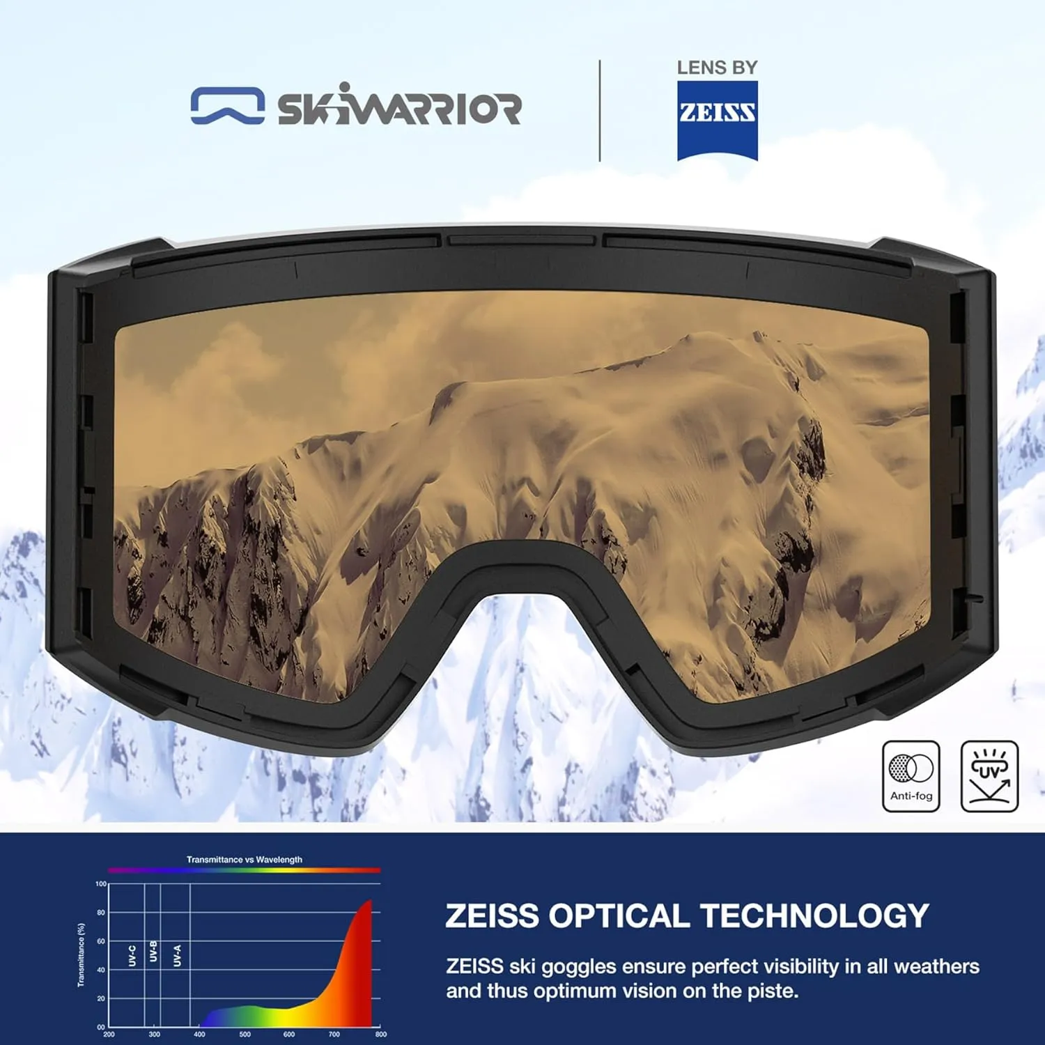 Bluetooth Smart Ski Goggles with Walkie-Talkie for Adult-Anti Fog Snowboard Goggles with Play Music,Answer Calls
