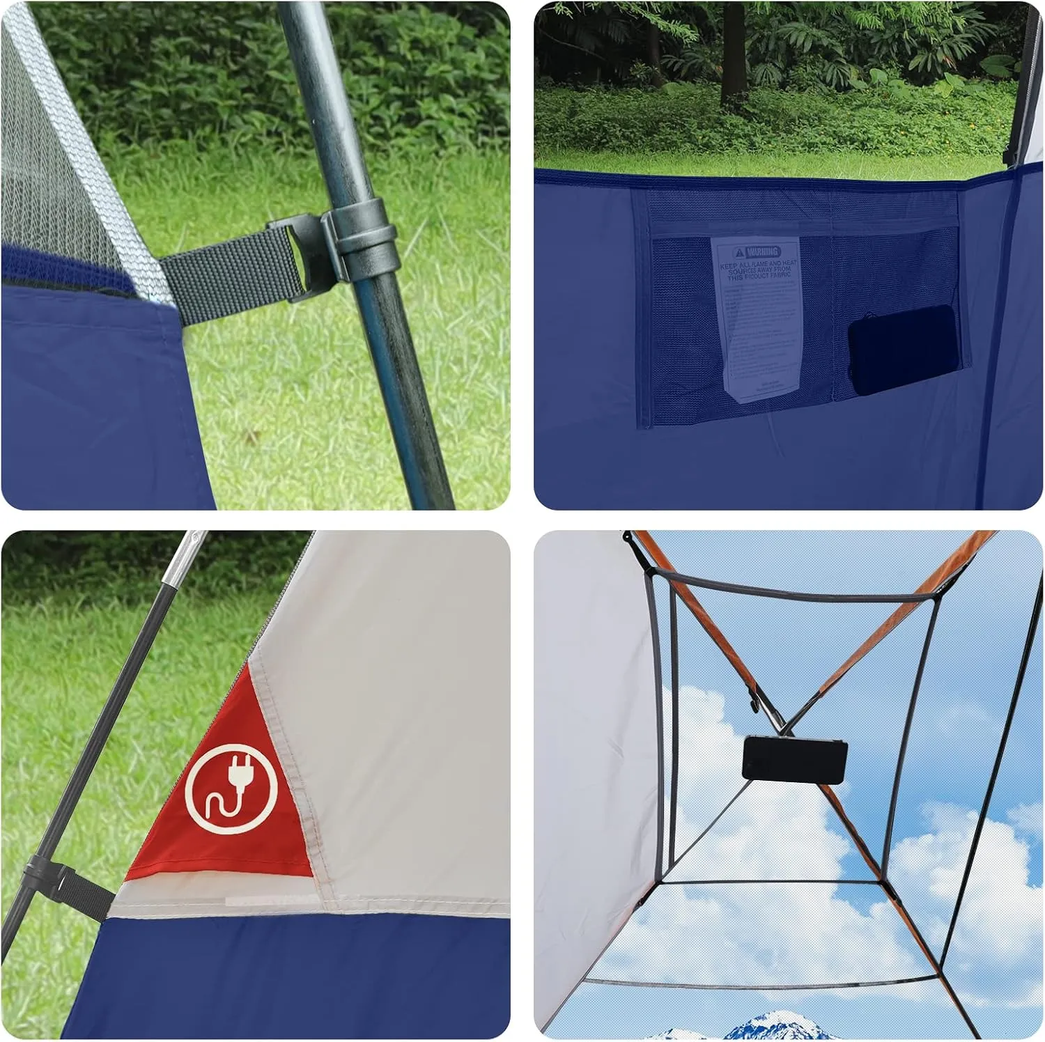 CAMPROS CP Tent 6/8 Person Camping Tents, Waterproof Windproof Family Tent with Top Rainfly, Large Mesh Windows, Double Layer, Easy Set Up, Portable with Carry Bag, for All Seasons