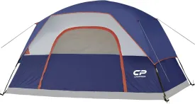 CAMPROS CP Tent 6/8 Person Camping Tents, Waterproof Windproof Family Tent with Top Rainfly, Large Mesh Windows, Double Layer, Easy Set Up, Portable with Carry Bag, for All Seasons
