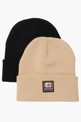 Canada Work Gear 2 Pack Cuffed Hat - Beige