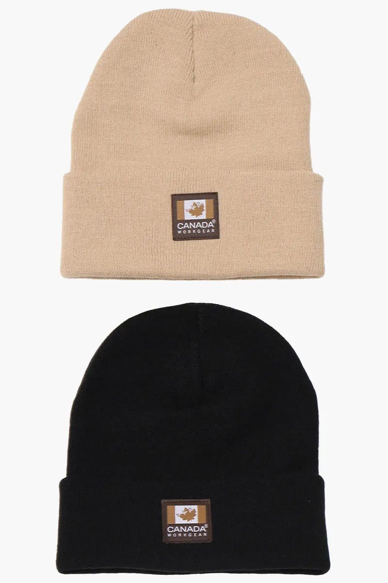 Canada Work Gear 2 Pack Cuffed Hat - Beige