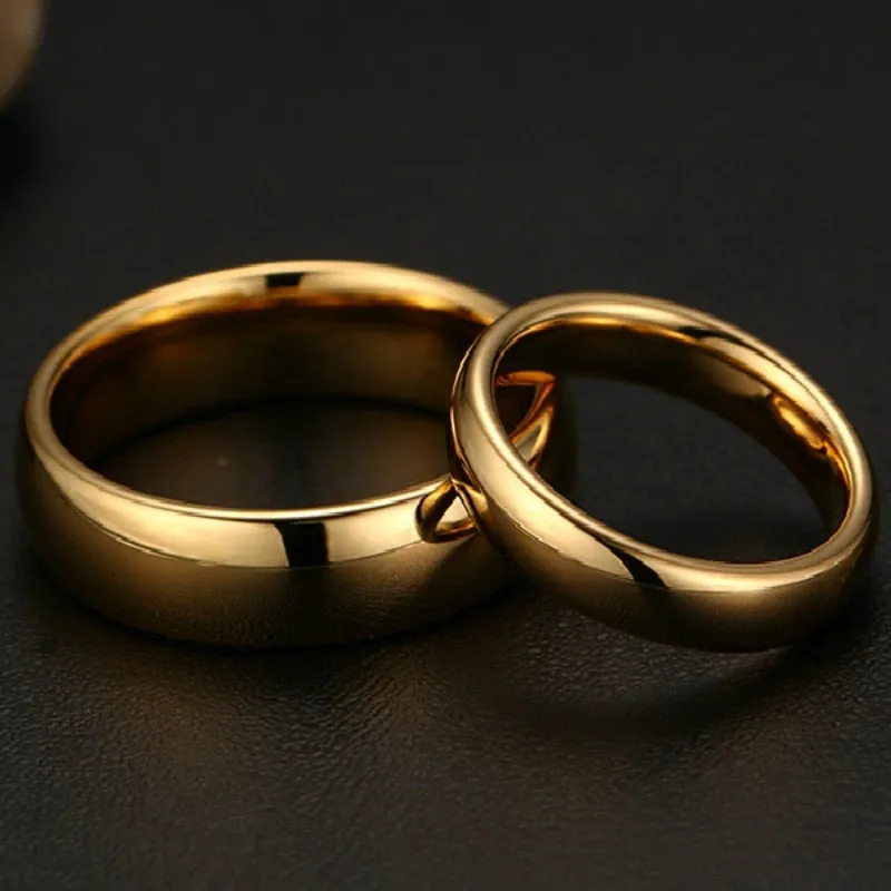 Classic Gold Wedding Band Engagement Ring Unisex