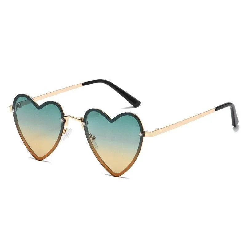 Cora Rimless Heart Sunglasses