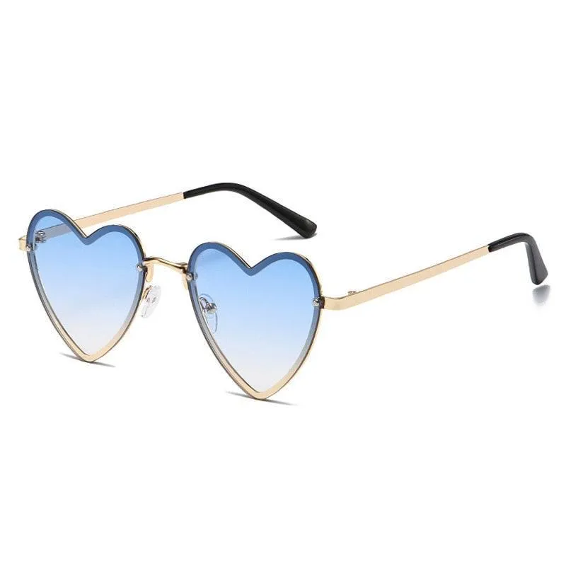 Cora Rimless Heart Sunglasses