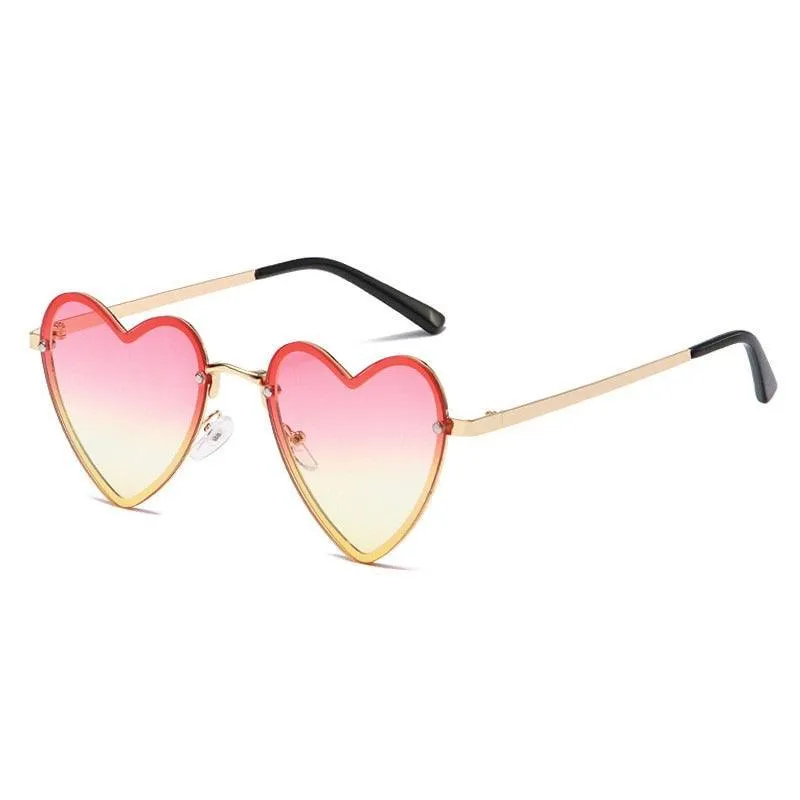 Cora Rimless Heart Sunglasses