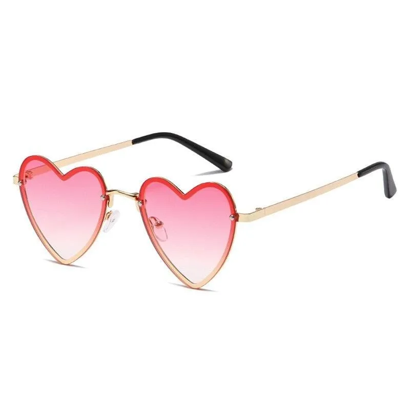 Cora Rimless Heart Sunglasses