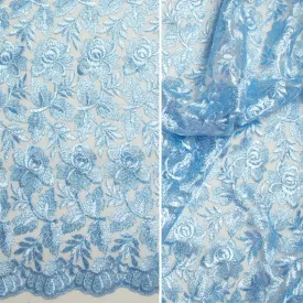 Embroidered Lace BF-60218 Sky Blue
