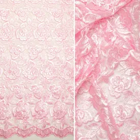 Embroidered Lace BF-62233 Baby Pink
