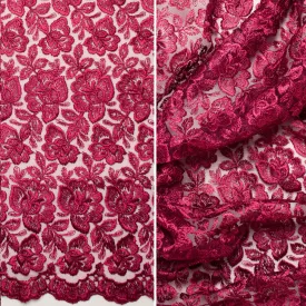 Embroidered Lace BF-62233 Dark Wine