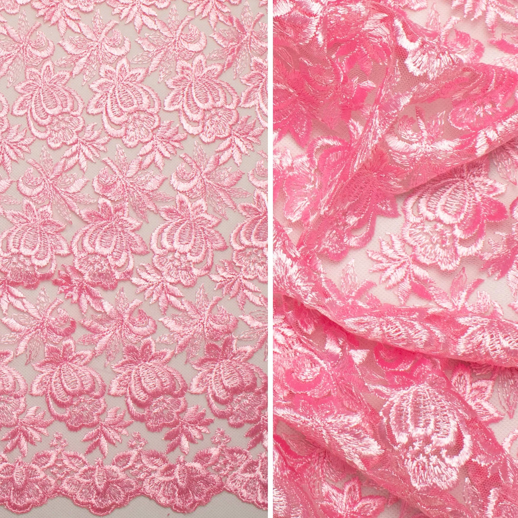 Embroidered Lace BF-63419 Rose