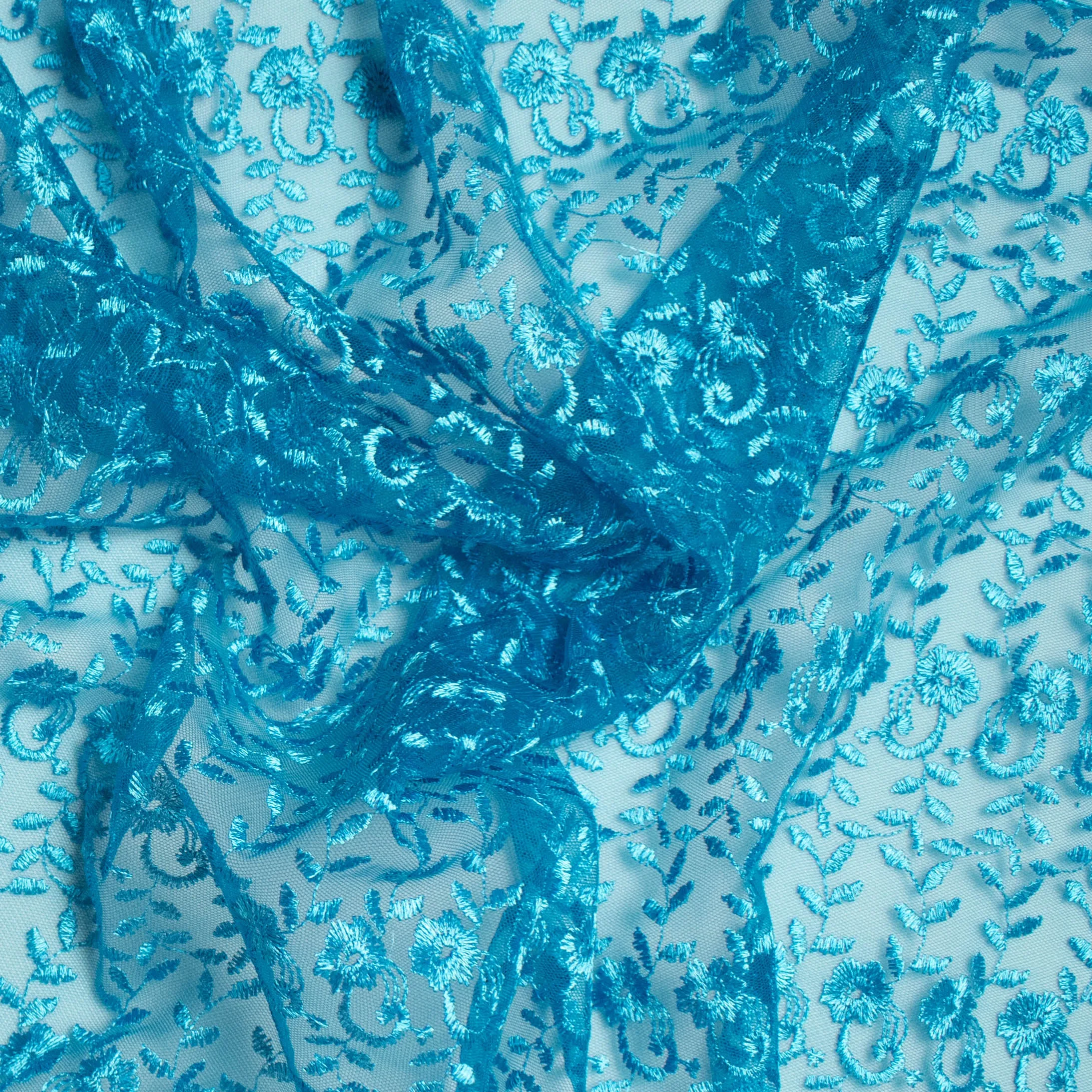 Embroidered Lace SF-01198 Pale Blue