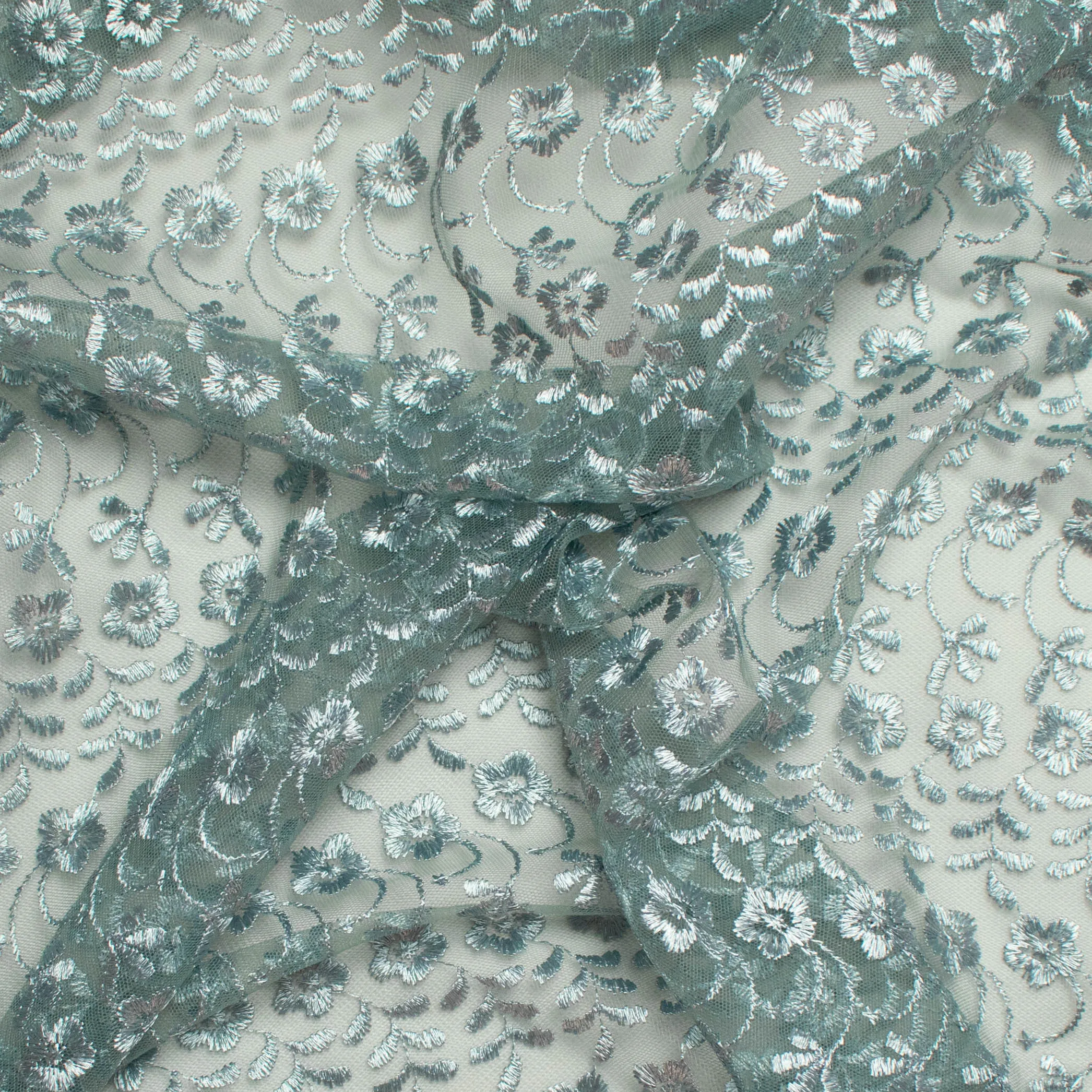 Embroidered Lace SF-01203 Grey