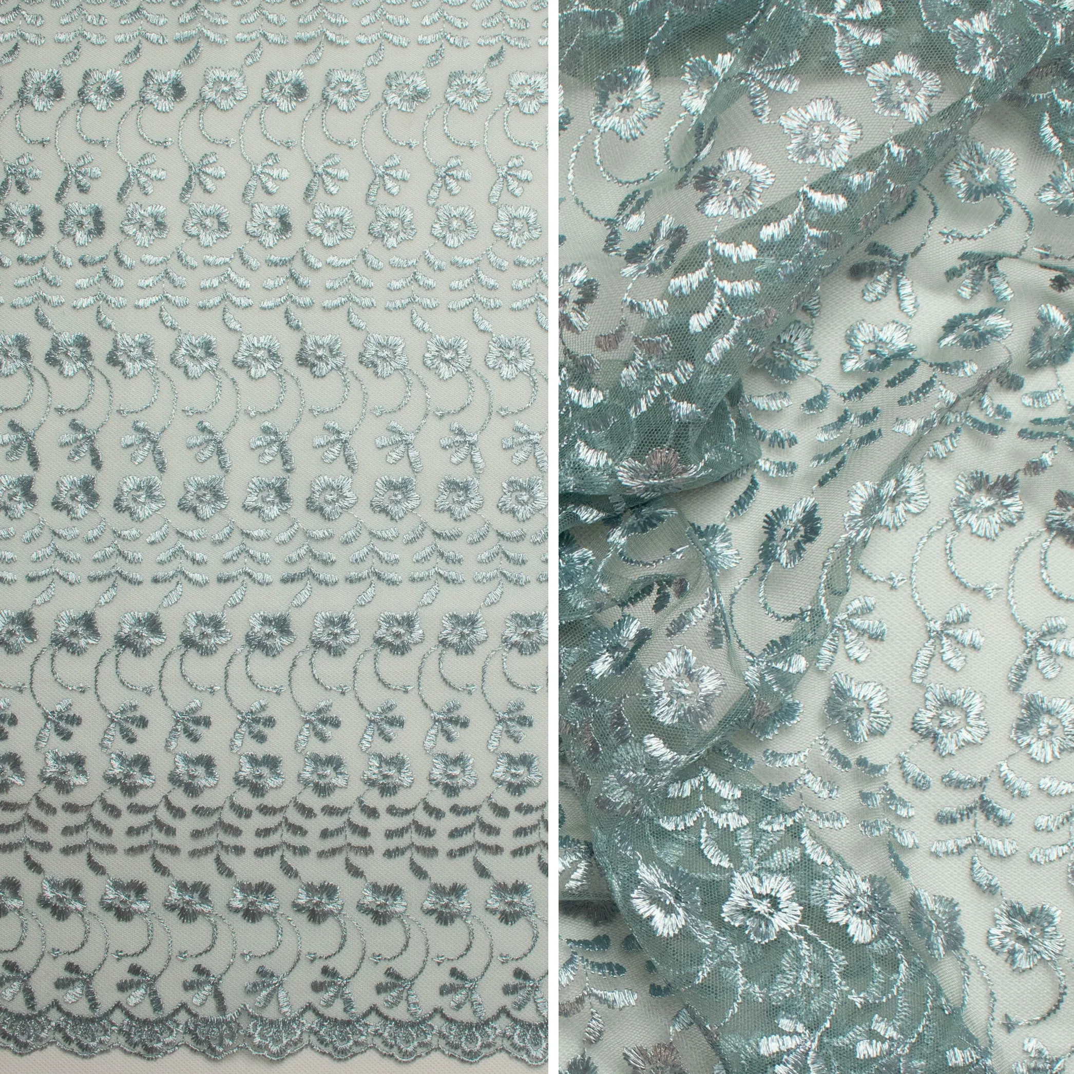 Embroidered Lace SF-01203 Grey