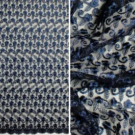 Embroidered Lace SF-01612 Navy