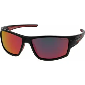 EYESafety Black Frame Red Mirrored Sports Polarized Cat 3 Sunglasses
