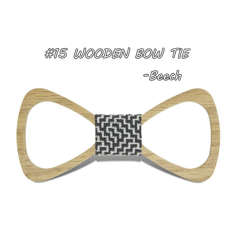 Fashion Handmade Wood Bow ties Bowtie Butterfly Gravata Ties For Men Hollow out Geometric Wooden bow tie
