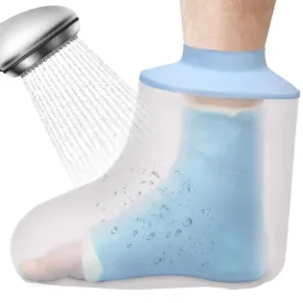 Foot Cast Shower Cover Waterproof Foot Cover for Shower after Surgery Reusable Watertight Cast Protector for Foot Ankle to Keep Wounds & Bandages Dry