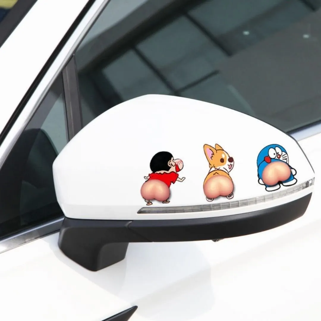 Funny Butt Sticker - Anti Collision (Set of 2)