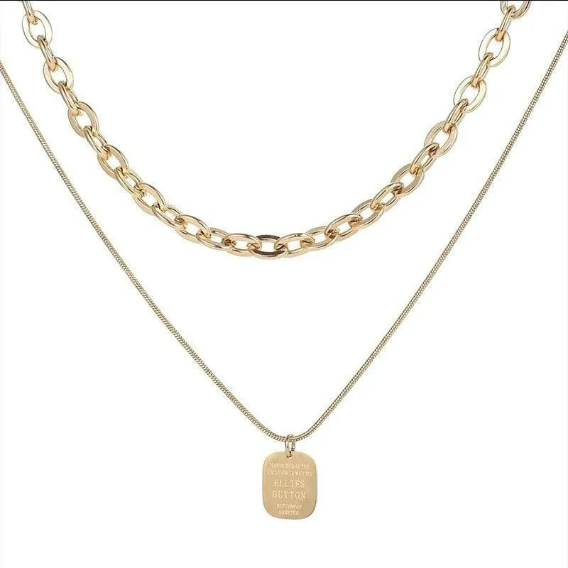 Gold Double Twist Chain Necklace