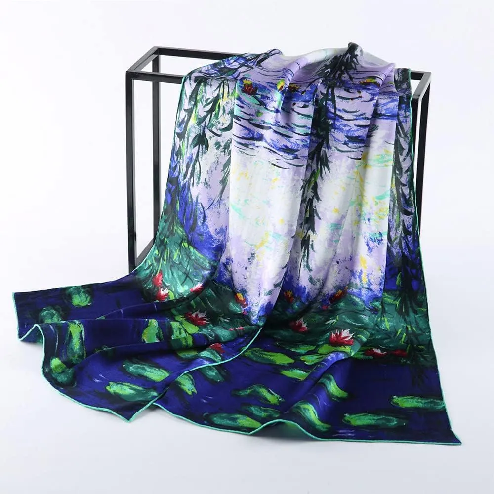 Grace Scarves 100% Silk Scarf, Artists Collection (van Gogh & Monet)