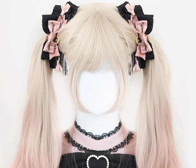 Handmade Japanese Black Bow Hair Clip Sweet Cool Hair Clip