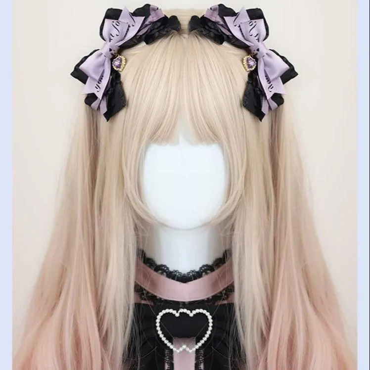 Handmade Japanese Black Bow Hair Clip Sweet Cool Hair Clip