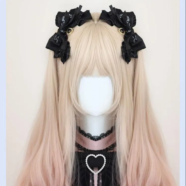 Handmade Japanese Black Bow Hair Clip Sweet Cool Hair Clip