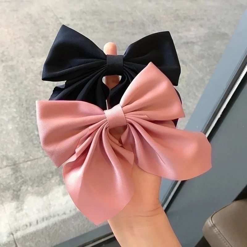 Korean Hairpin Headdress Solid Color Bow Duckbill Clip Hairpin Wholesale