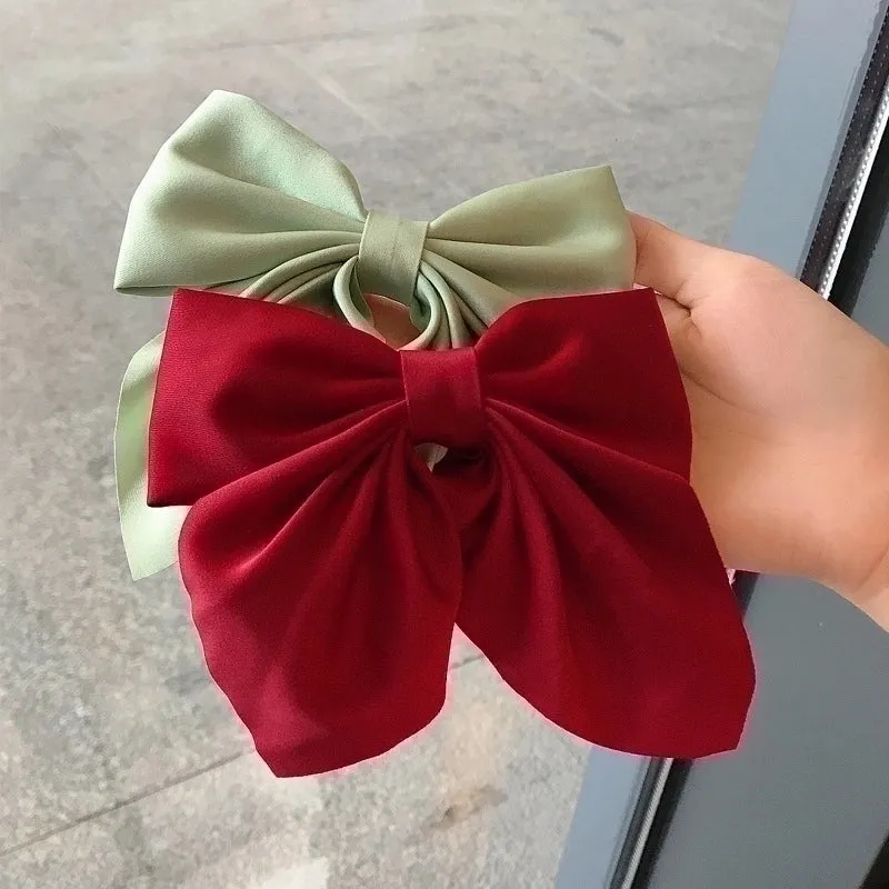 Korean Hairpin Headdress Solid Color Bow Duckbill Clip Hairpin Wholesale